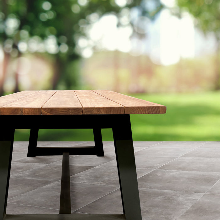 Catalina Baja Outdoor Dining Table 260cm Black Lifestyle