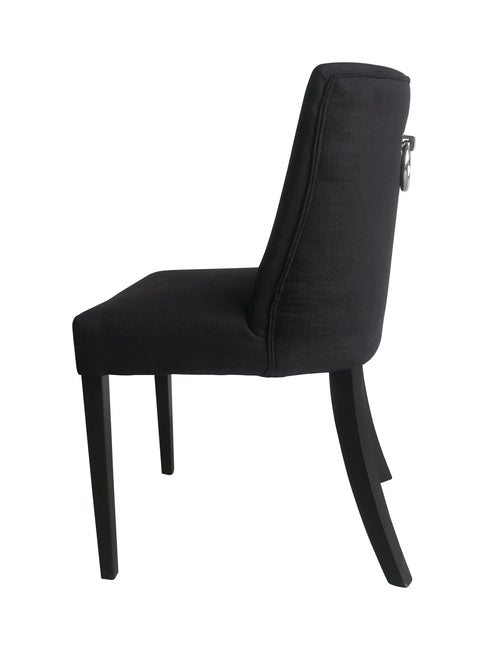 Cordelia Dining Chair Black Chrome Ring