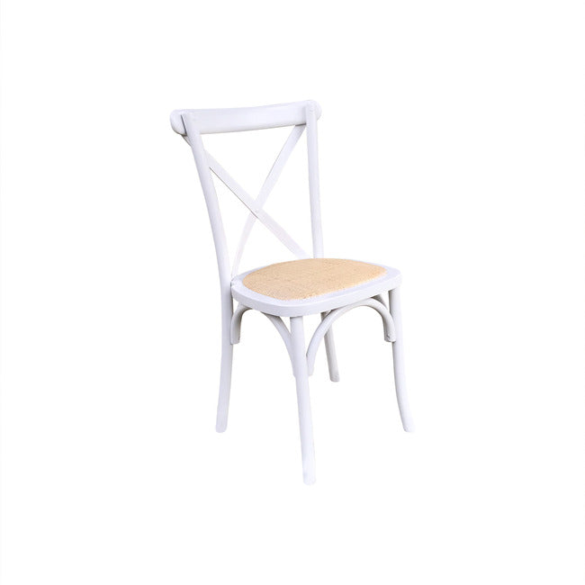 Crossback Dining Chair  in White set of 4, 6 or 8