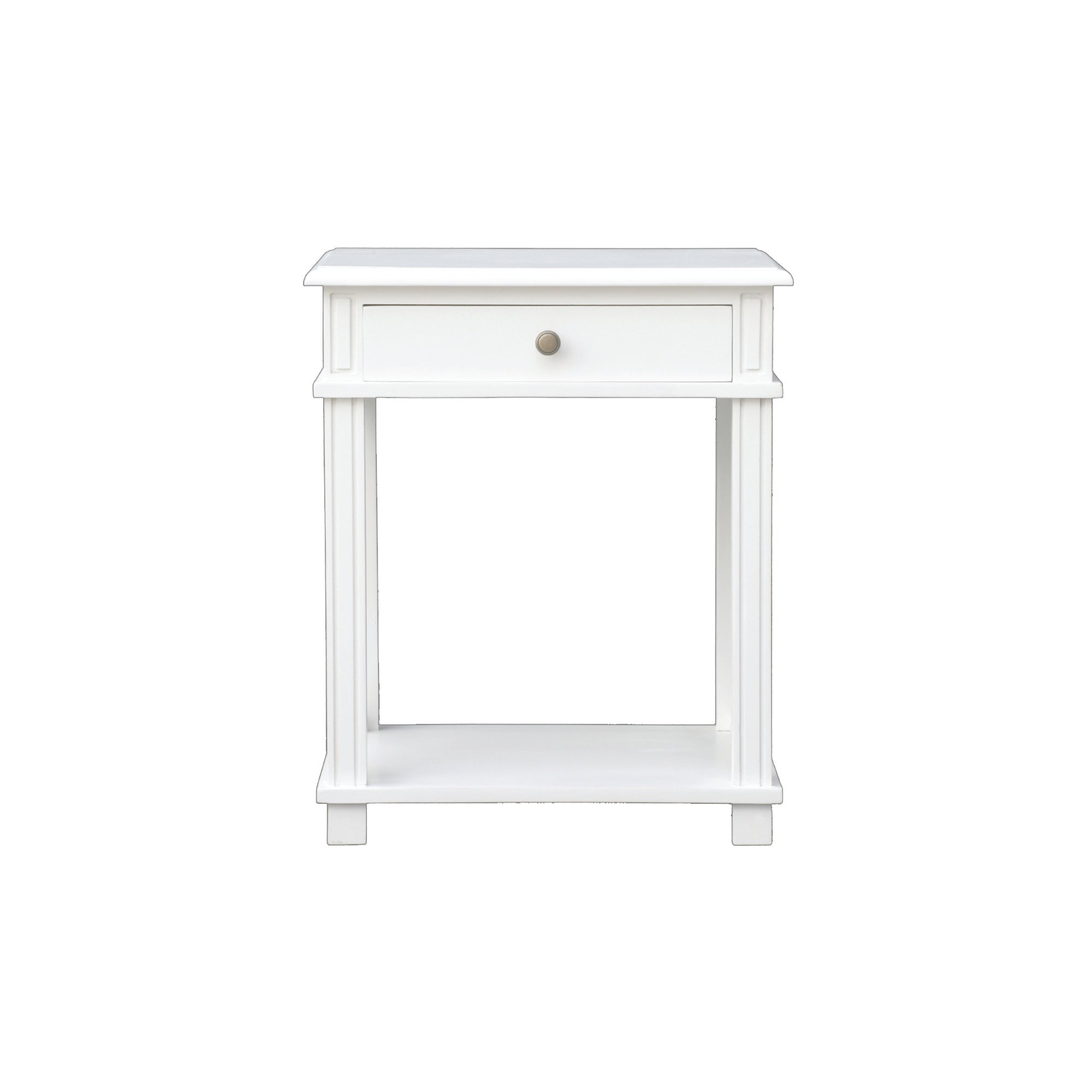 Manto Bedside Table in White