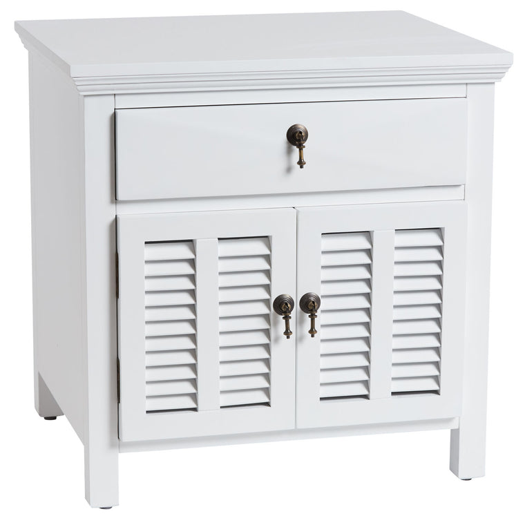 Louvre Bedside Table in White