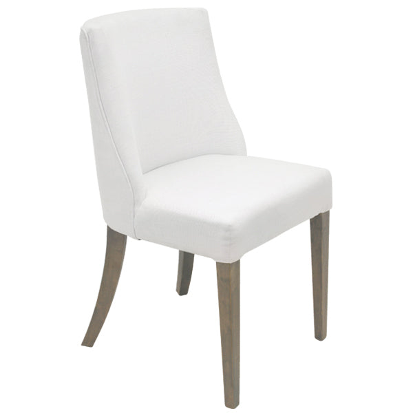 Ophelia Dining Chair with Chrome Ring in White - Set of 2